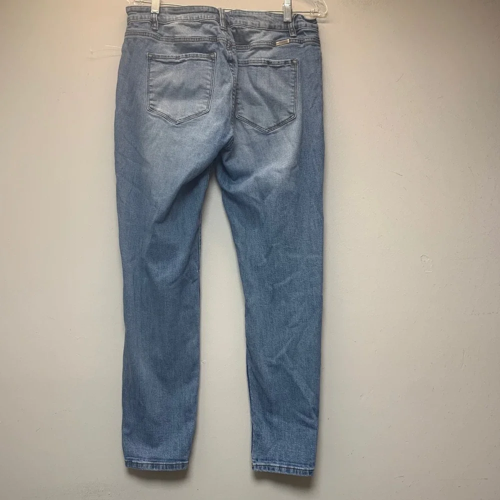 KanCan Skinny Jeans Women 11/29 Blue Good Distressed Button Fly High Rise KC5118